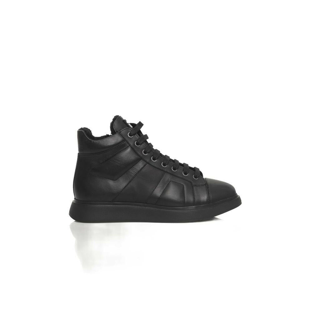 Cerruti 1881 Black Cowhide Women Sneaker.