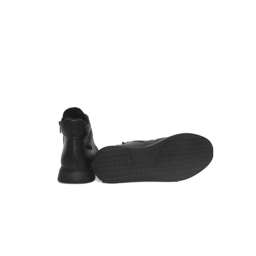 Cerruti 1881 Black Cowhide Women Sneaker.