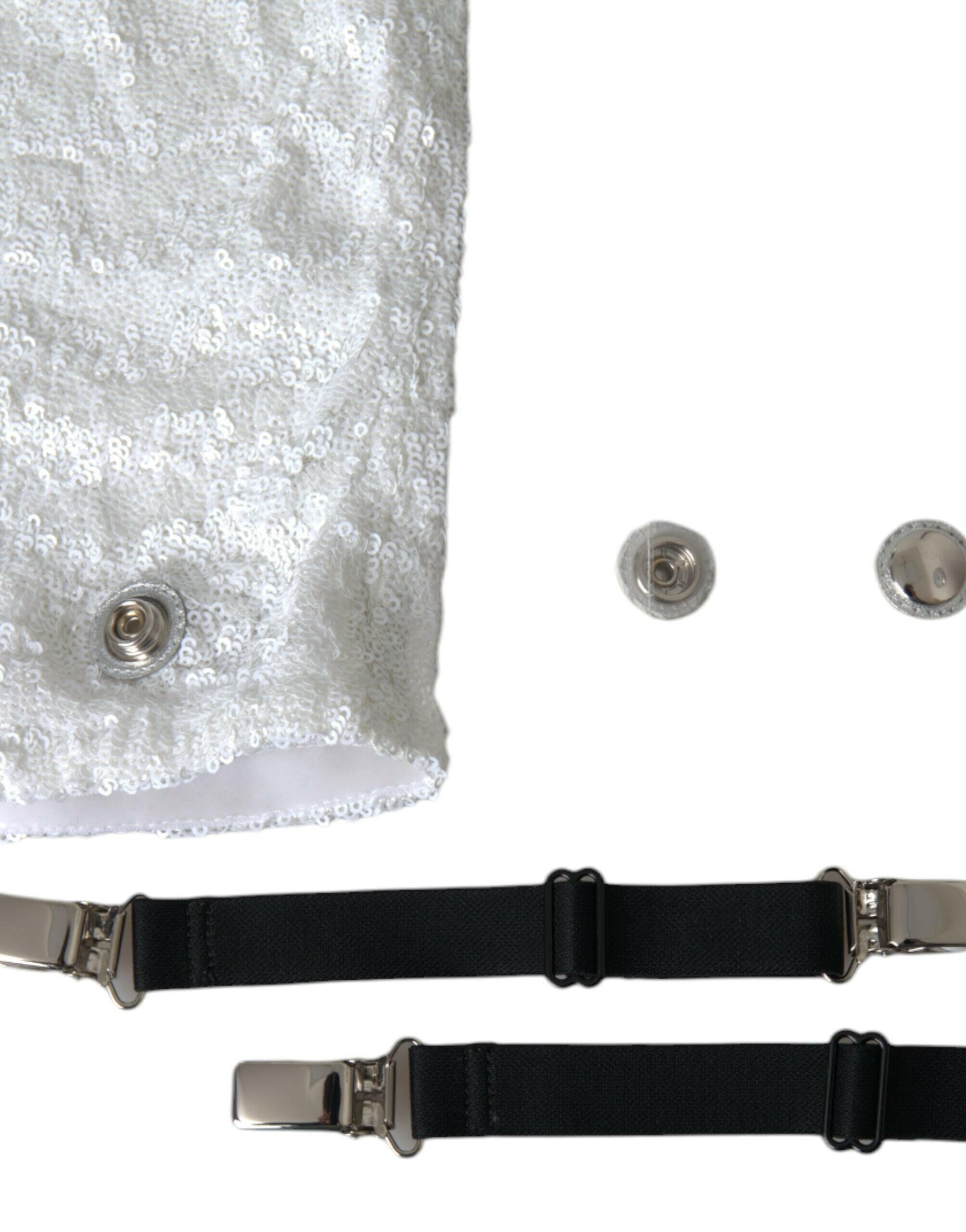 Dolce & Gabbana White Heels Stiletto Knee High Boots Shoes.