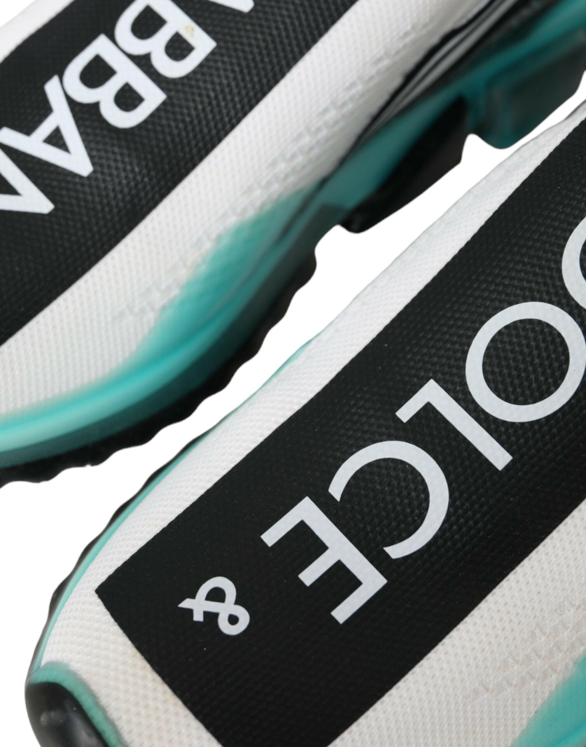 Dolce & Gabbana Black White Blue Slip On Sorrento Sneakers Shoes.