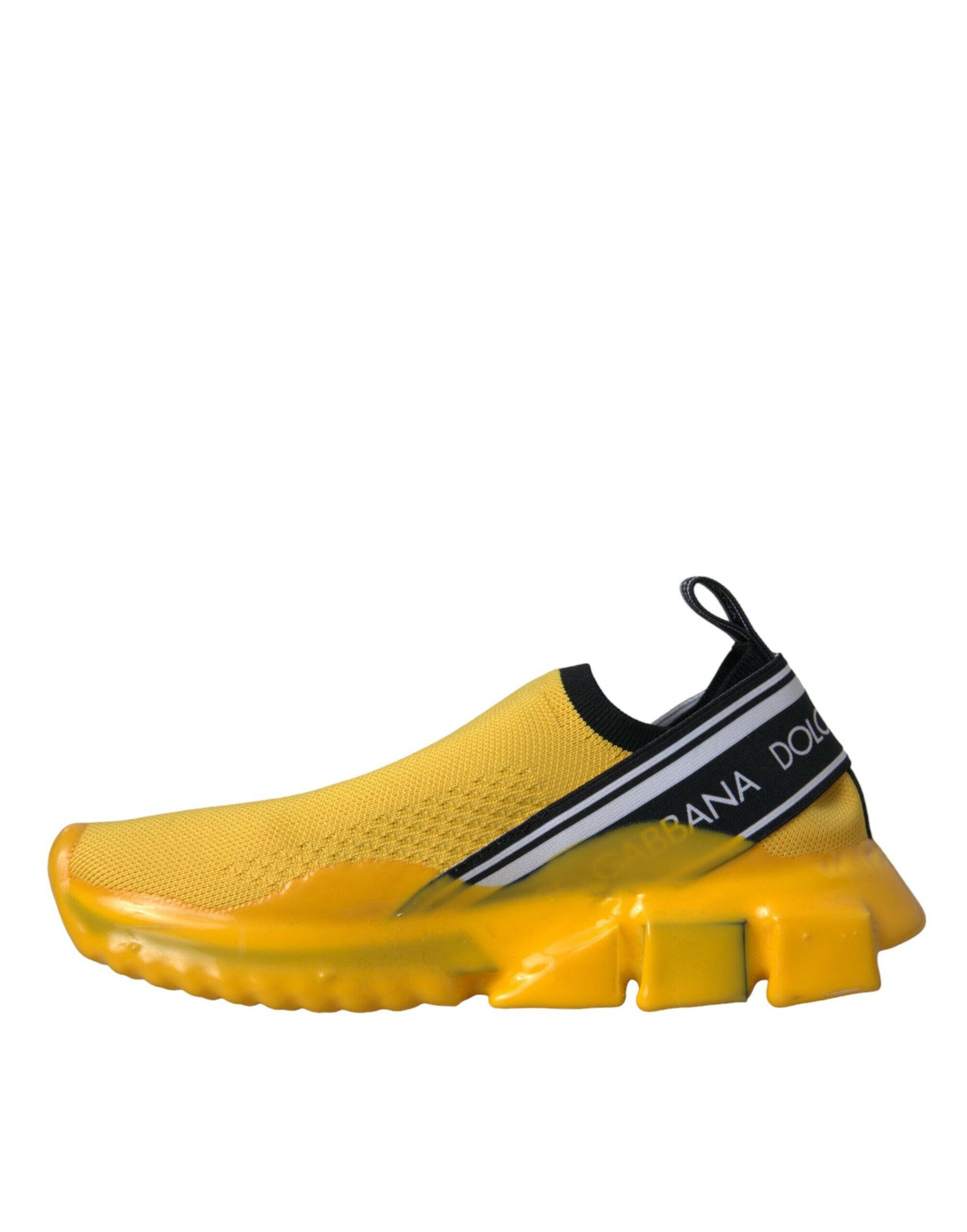 Dolce & Gabbana Yellow Sorrento Slip On Sneakers Women Shoes.