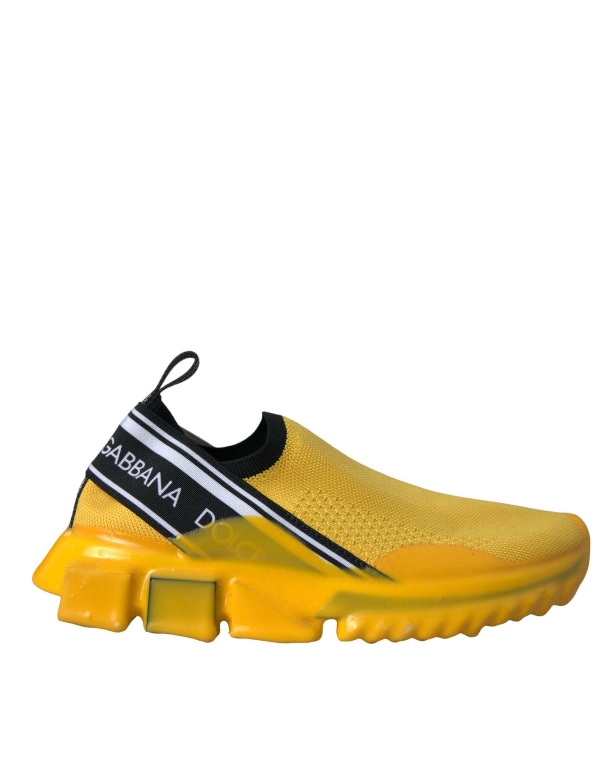 Dolce & Gabbana Yellow Sorrento Slip On Sneakers Women Shoes.