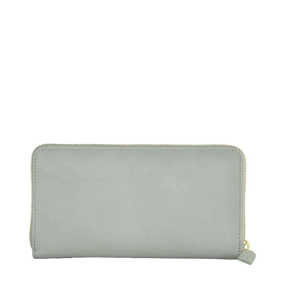Cavalli Class Gray Calfskin Women Wallet.
