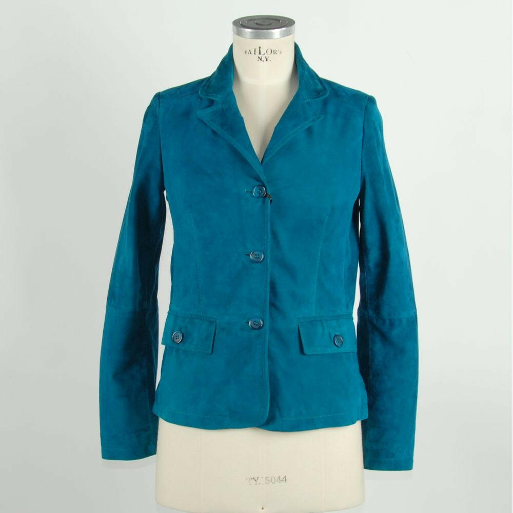 Emilio Romanelli Green Leather Women Jacket.