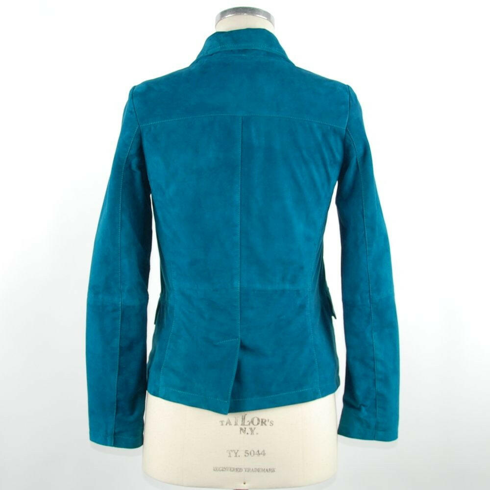 Emilio Romanelli Green Leather Women Jacket.
