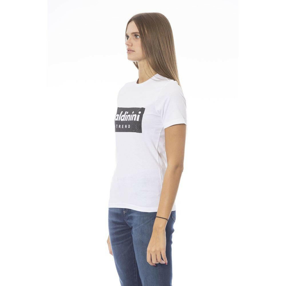 Baldinini Trend White Cotton Women T-Shirt.