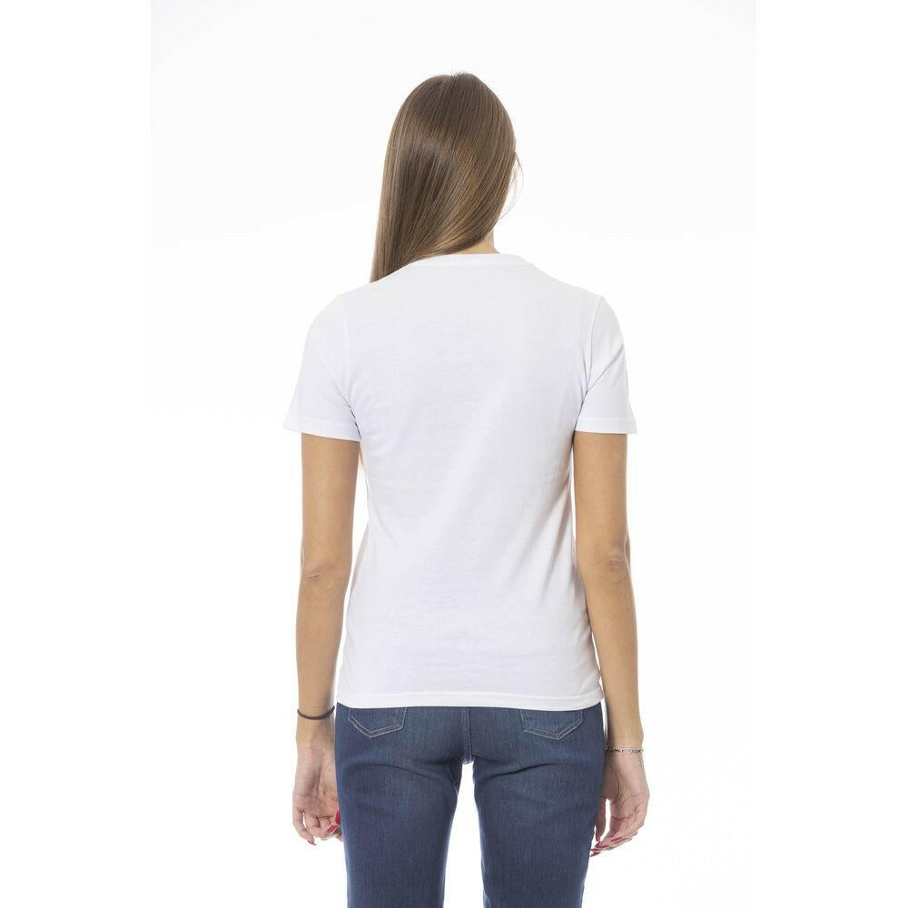 Baldinini Trend White Cotton Women T-Shirt.