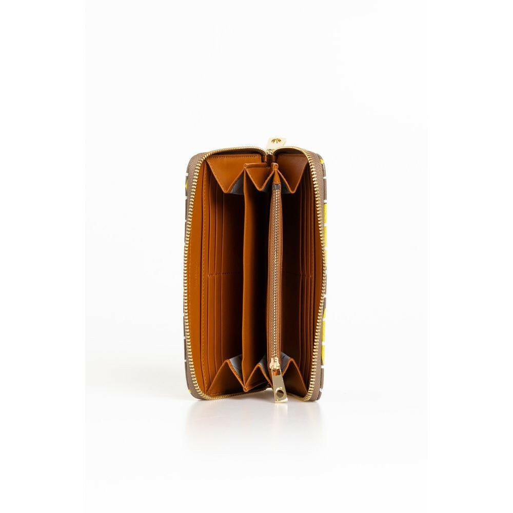 Trussardi Beige Leather Women Wallet.