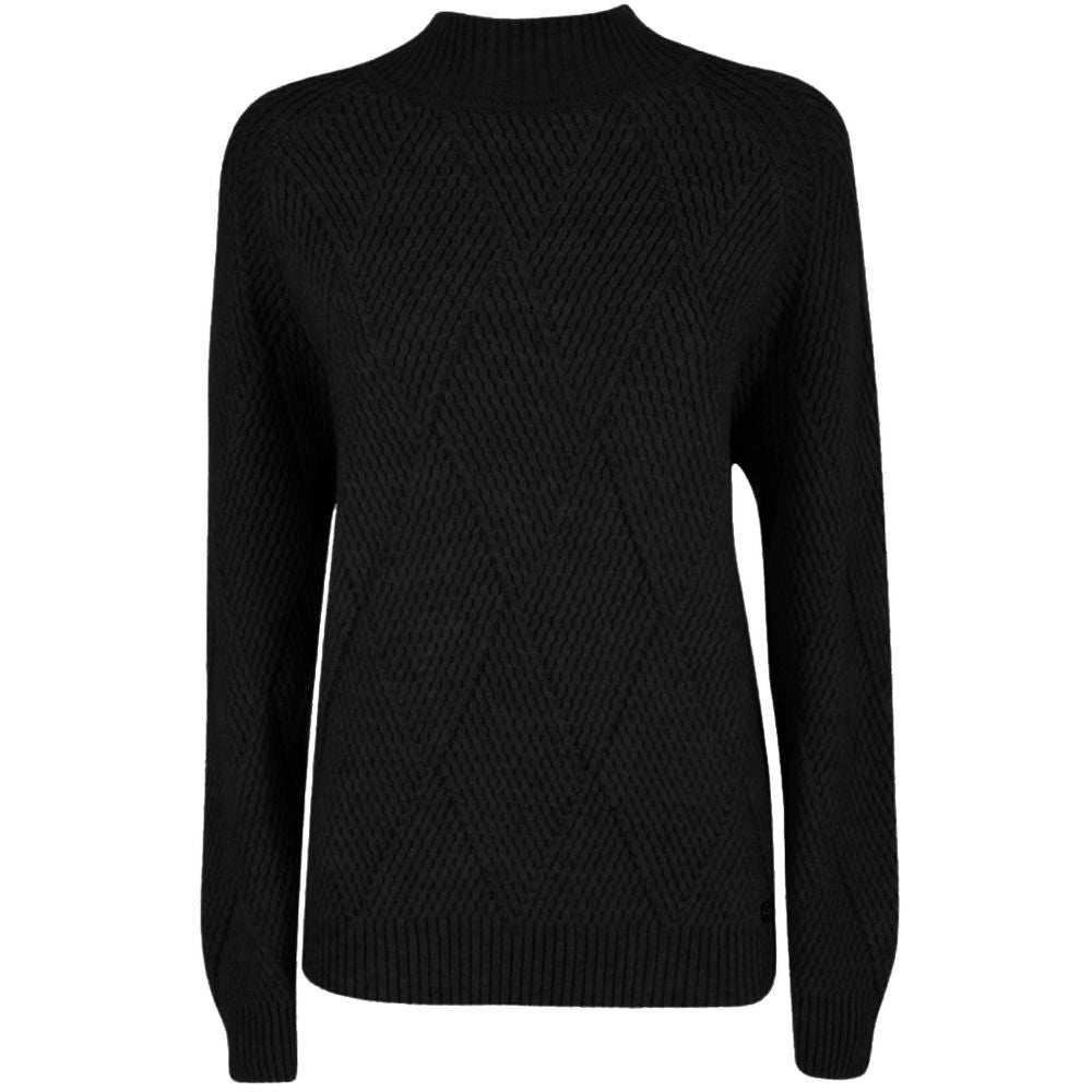 Yes Zee Black Acrylic Women Sweater Yes Zee