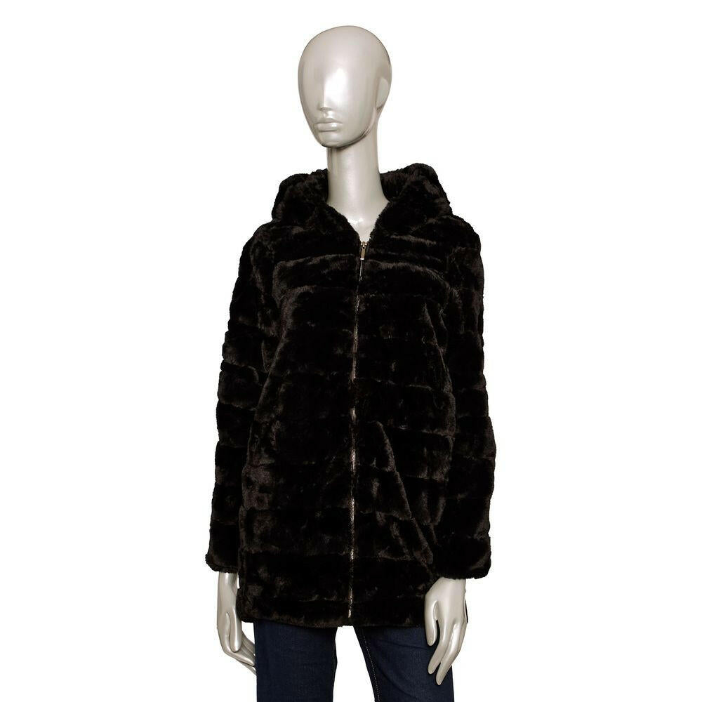 Baldinini Trend Black Polyester Women's Coat.