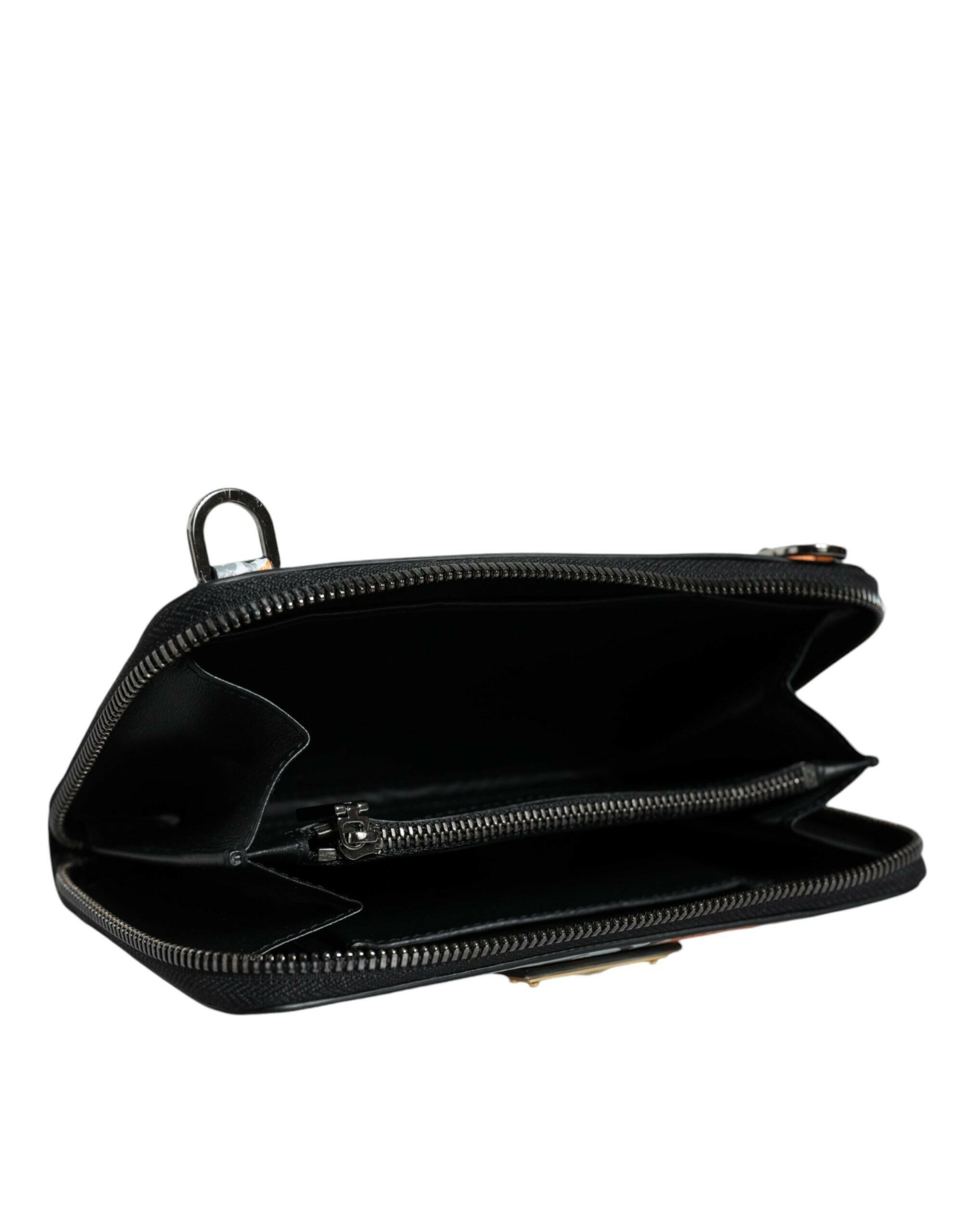 Dolce & Gabbana Multicolor Camouflage Leather Purse Cross Body Bag.