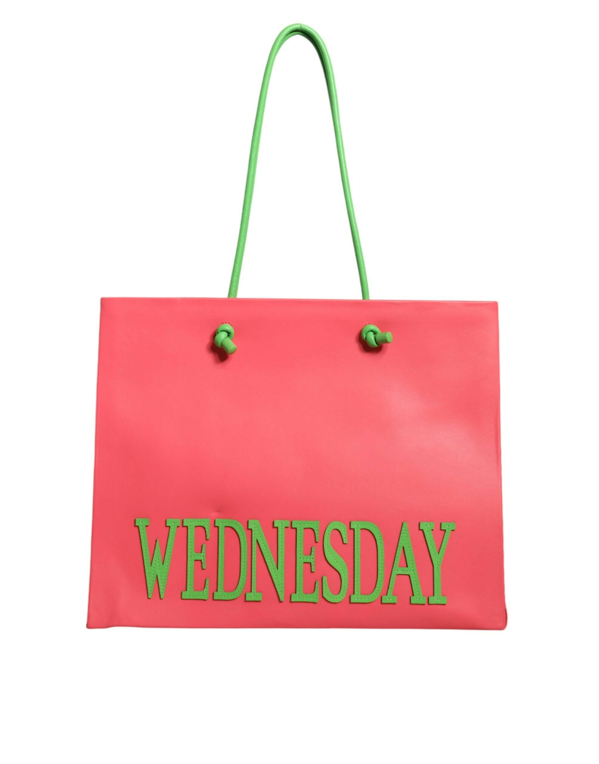 Alberta Ferretti Pink Leather Weekend Wednesday Shopping Tote Bag.