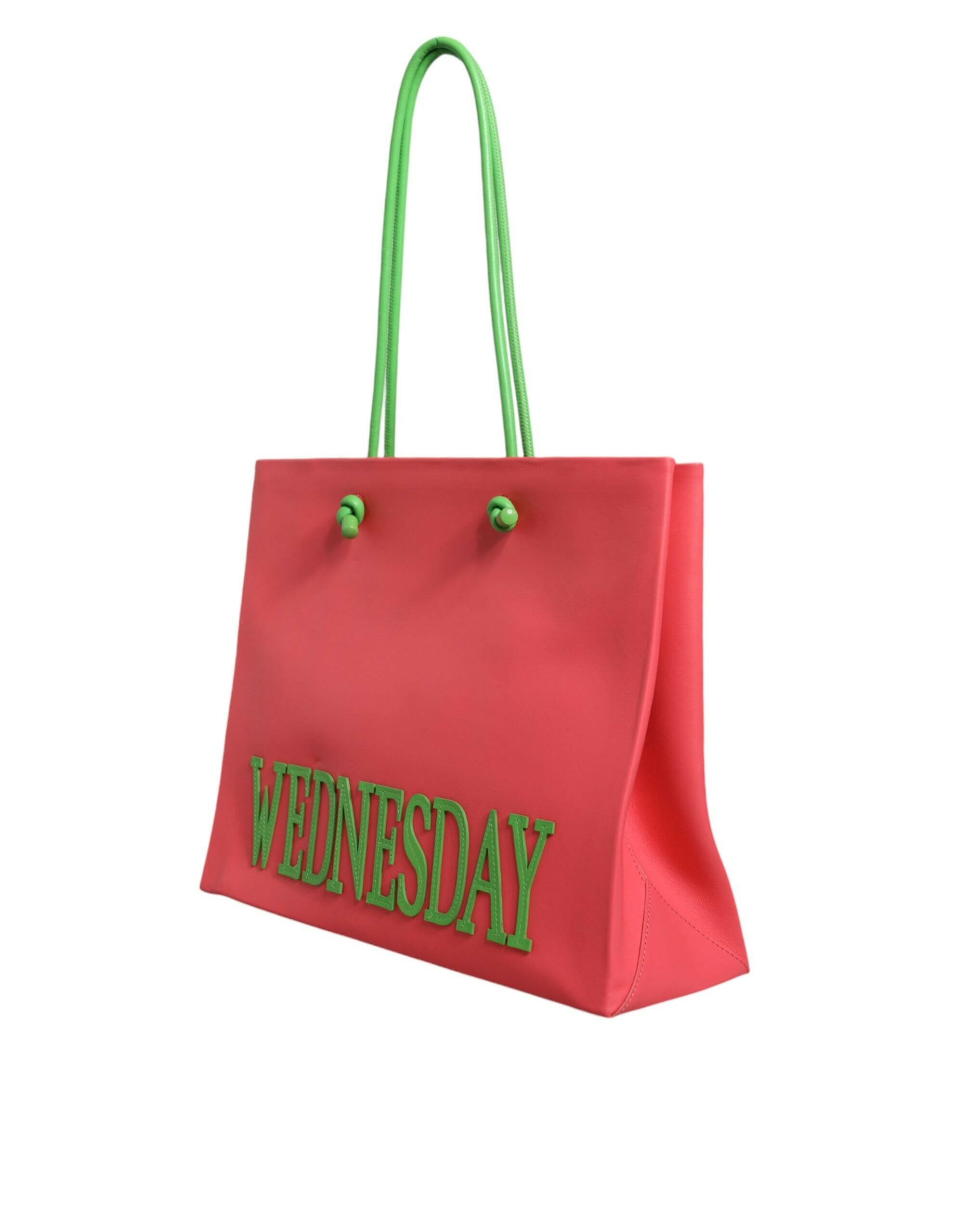 Alberta Ferretti Pink Leather Weekend Wednesday Shopping Tote Bag.