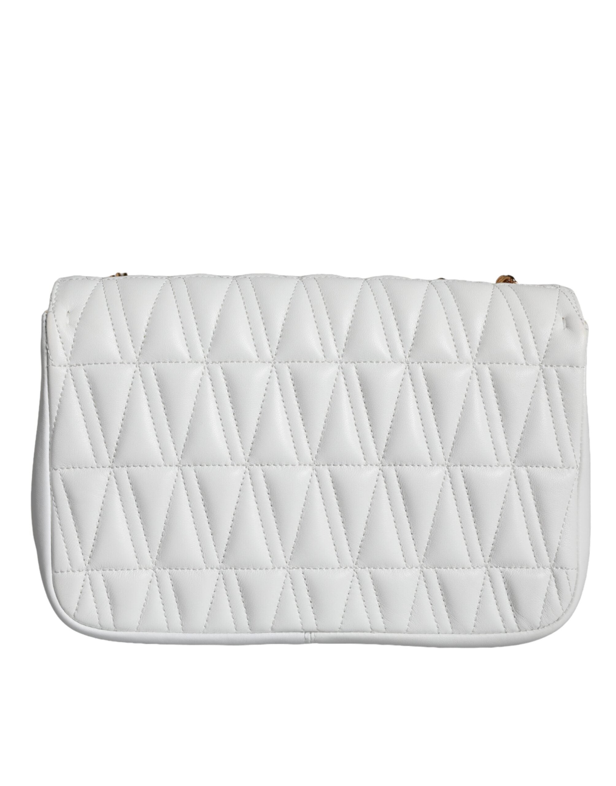 Versace White Mini Nappa Leather Crossbody Shoulder Bag Versace