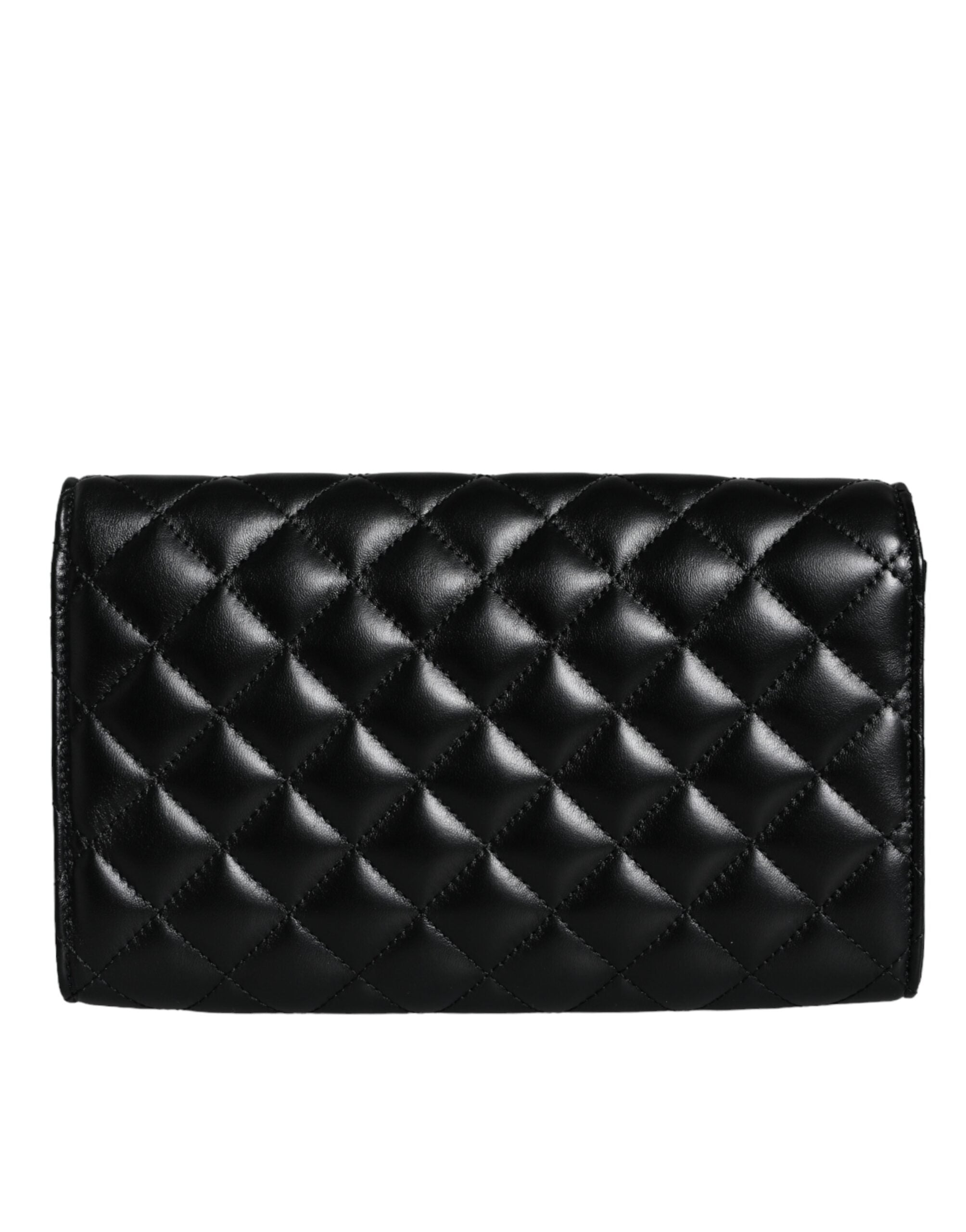 Versace Black Quilted Nappa Leather Crossbody Shoulder Bag Versace