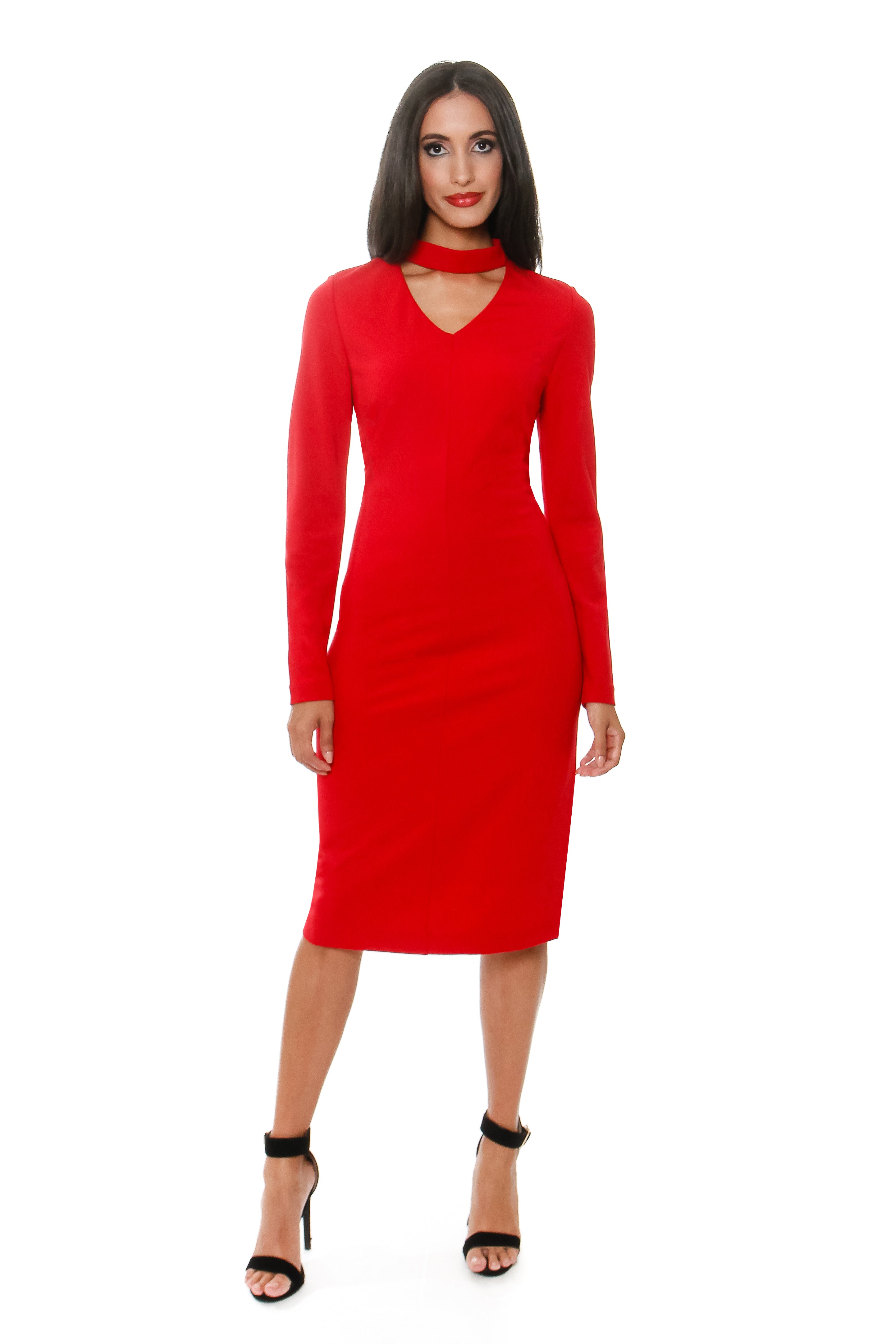 The Long Sleeve Mock Neck Sheath Classic - MaraFormigone