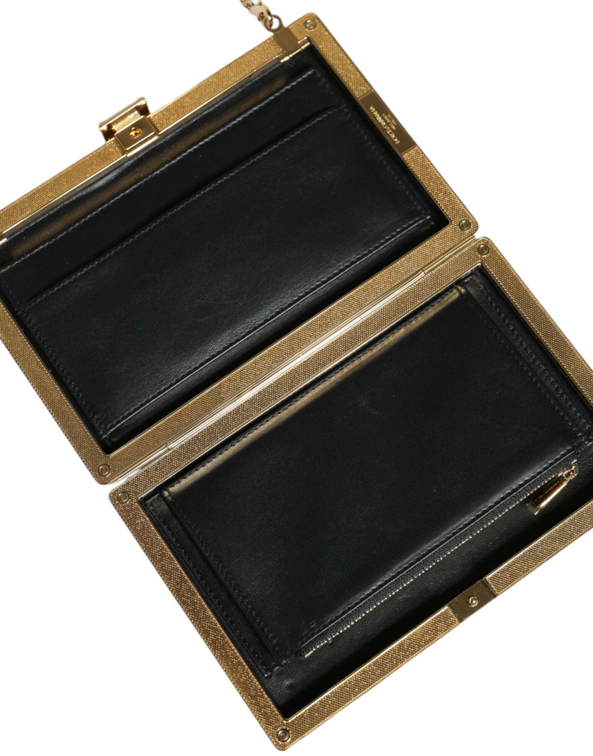Dolce & Gabbana Maroon Leather Clutch Evening Crossbody Bag.