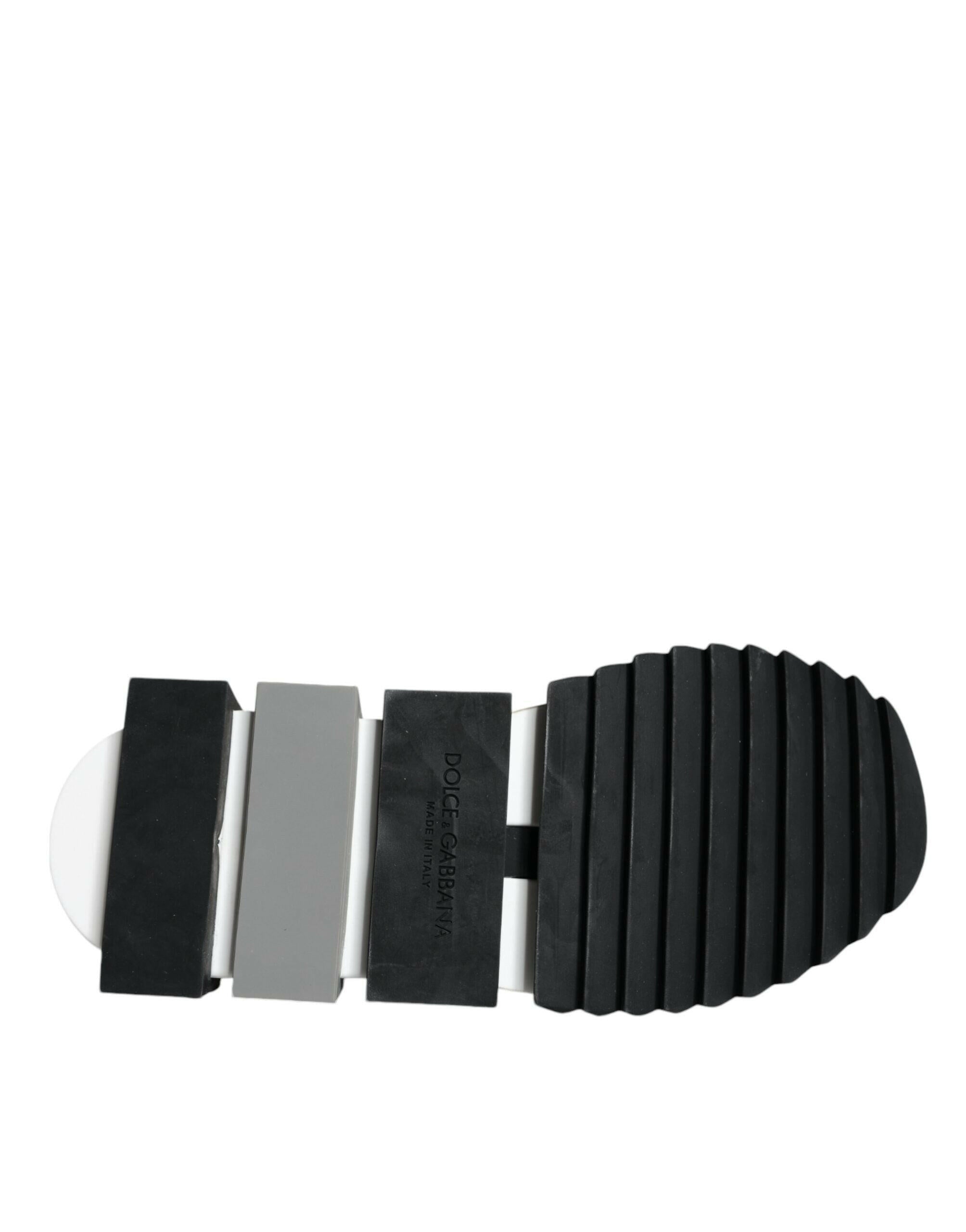 Dolce & Gabbana Black White Sorrento Low Top Sneakers Shoes.