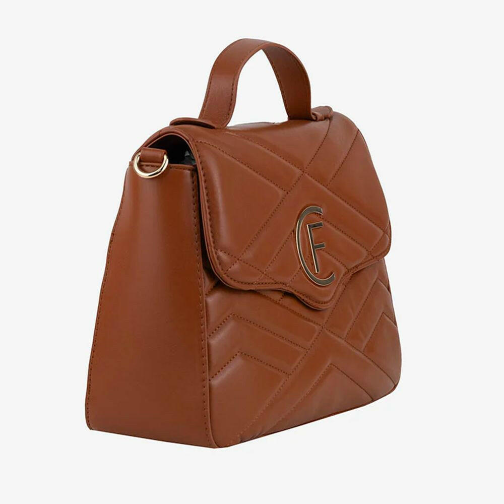 CRISTINAEFFE Brown Artificial Leather Women Crossbody Bag.