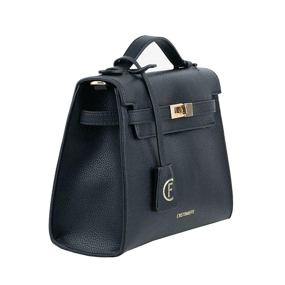 CRISTINAEFFE Black Artificial Leather Women Crossbody Bag.