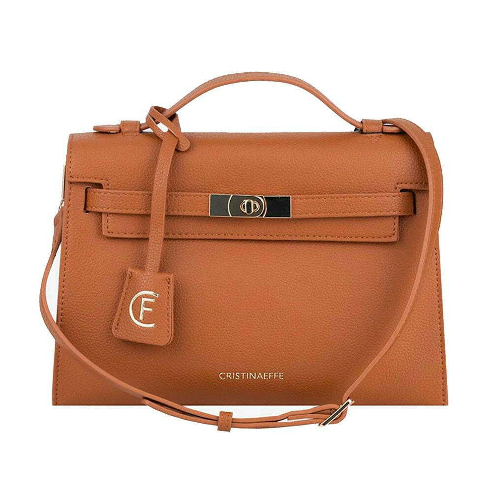 CRISTINAEFFE Brown Artificial Leather Women Crossbody Bag.