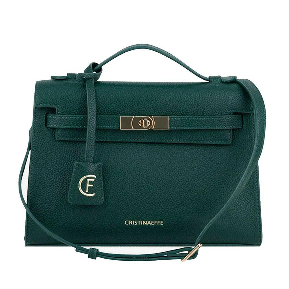 CRISTINAEFFE Green Artificial Leather Women Crossbody Bag.