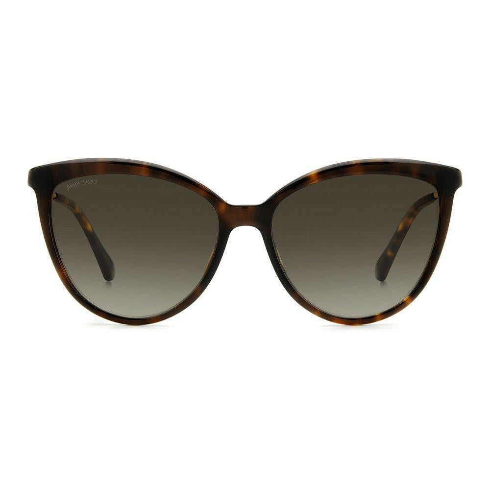 Jimmy Choo Brown Metal Sunglasses.