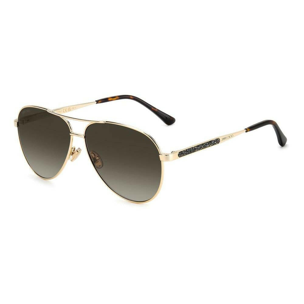 Jimmy Choo Gold Metal Sunglasses.
