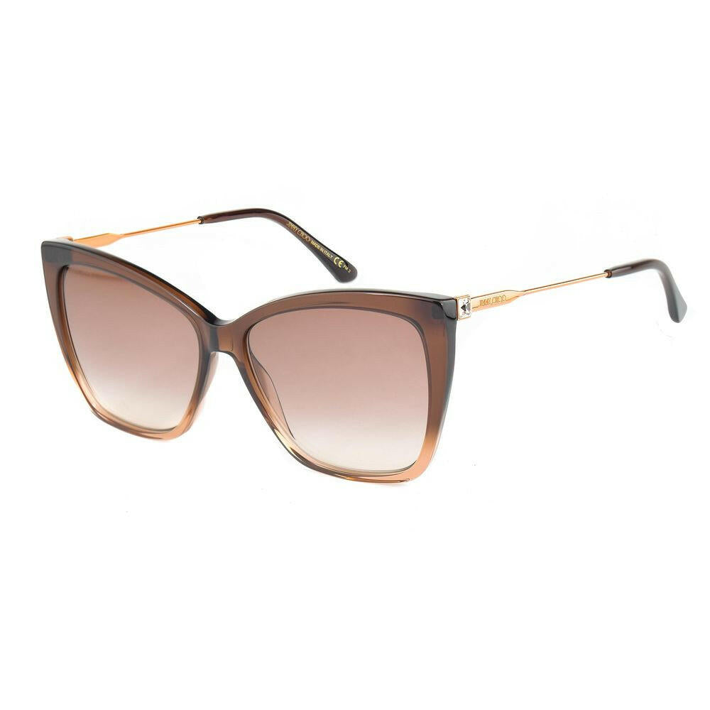 Jimmy Choo Brown Metal Sunglasses.