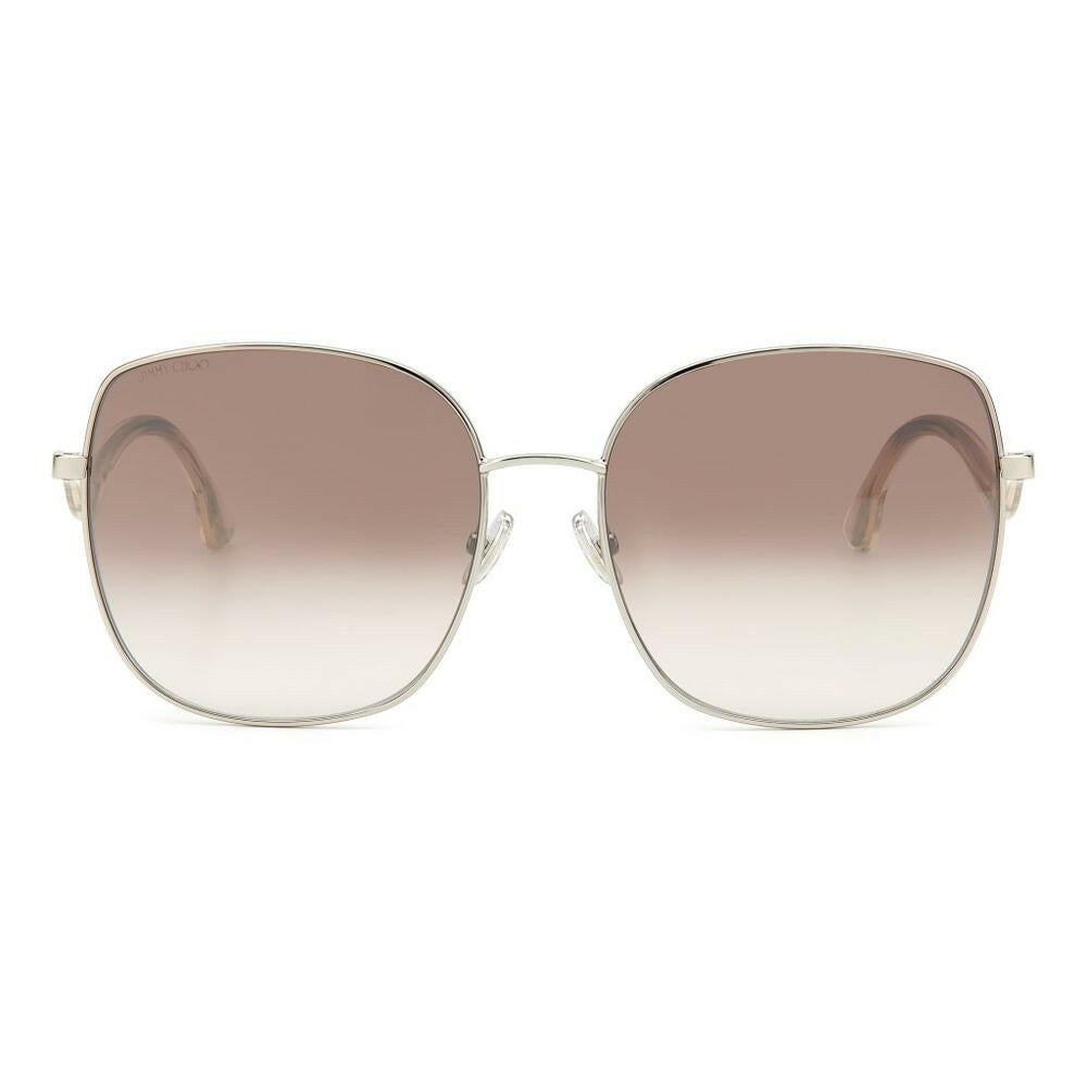 Jimmy Choo Gray Metal Sunglasses.