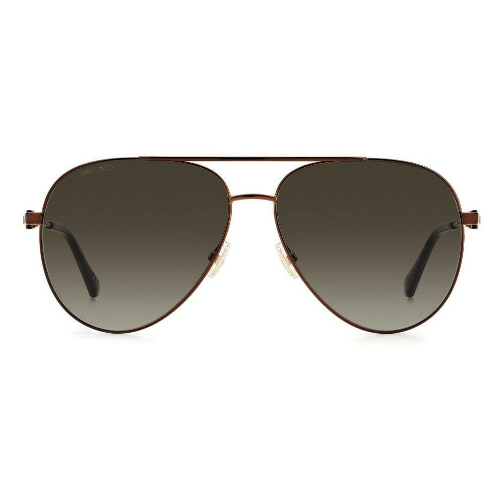 Jimmy Choo Brown Metal Sunglasses.