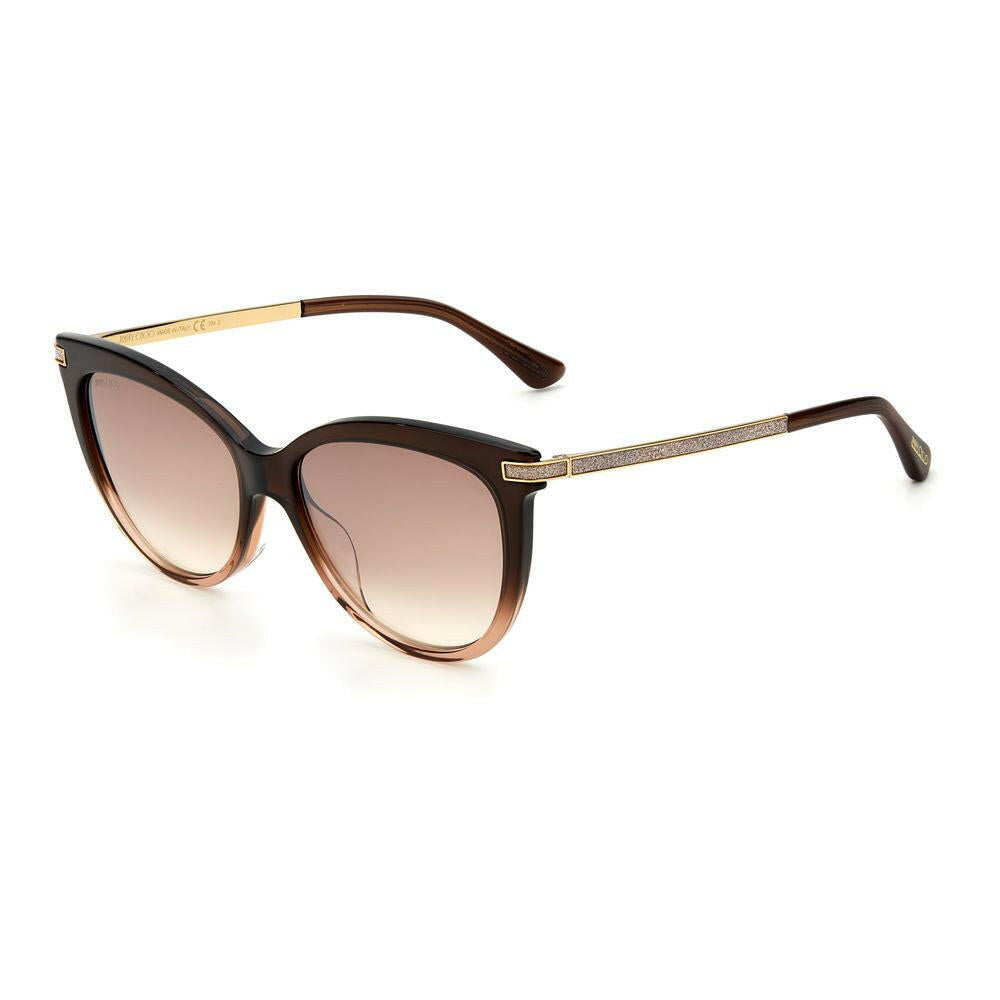 Jimmy Choo Brown Acetate Sunglasses.