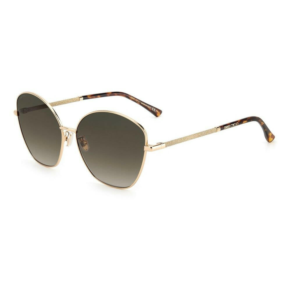 Jimmy Choo Gold Metal Sunglasses.