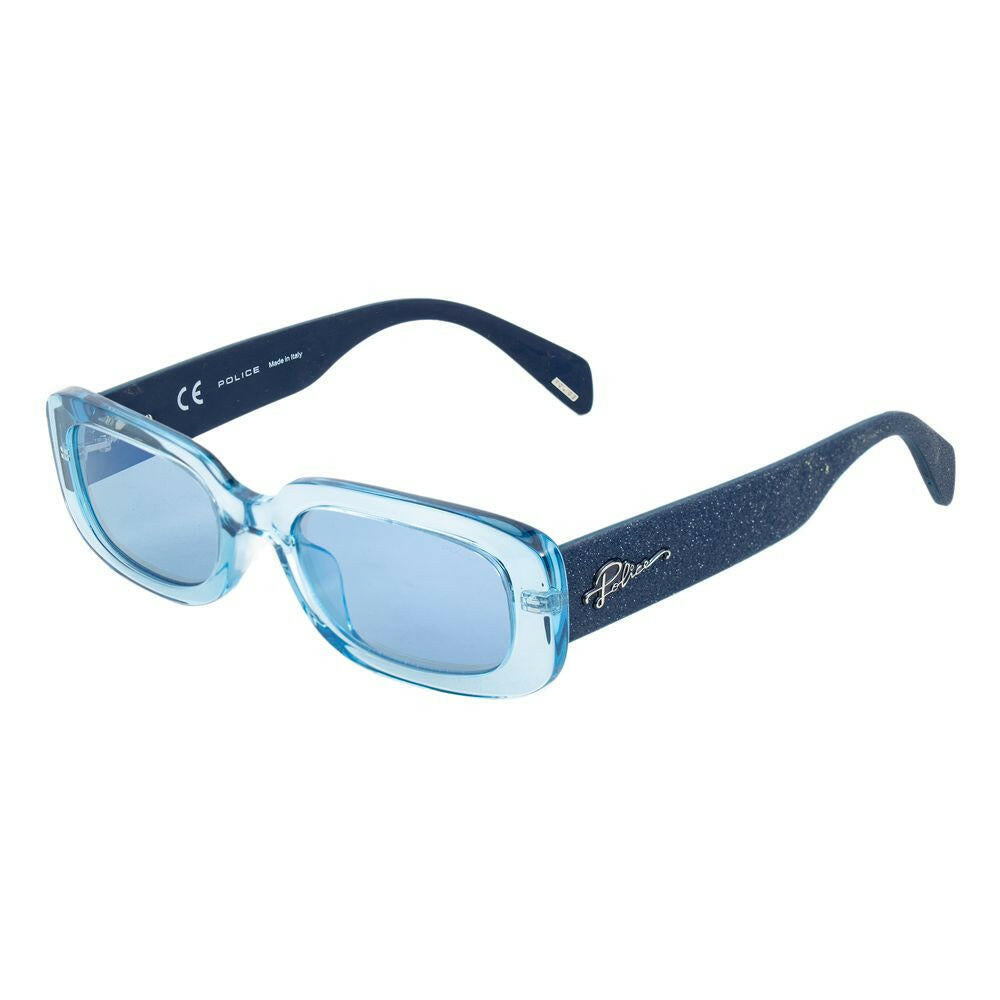 Police Blue Acetate Sunglasses.