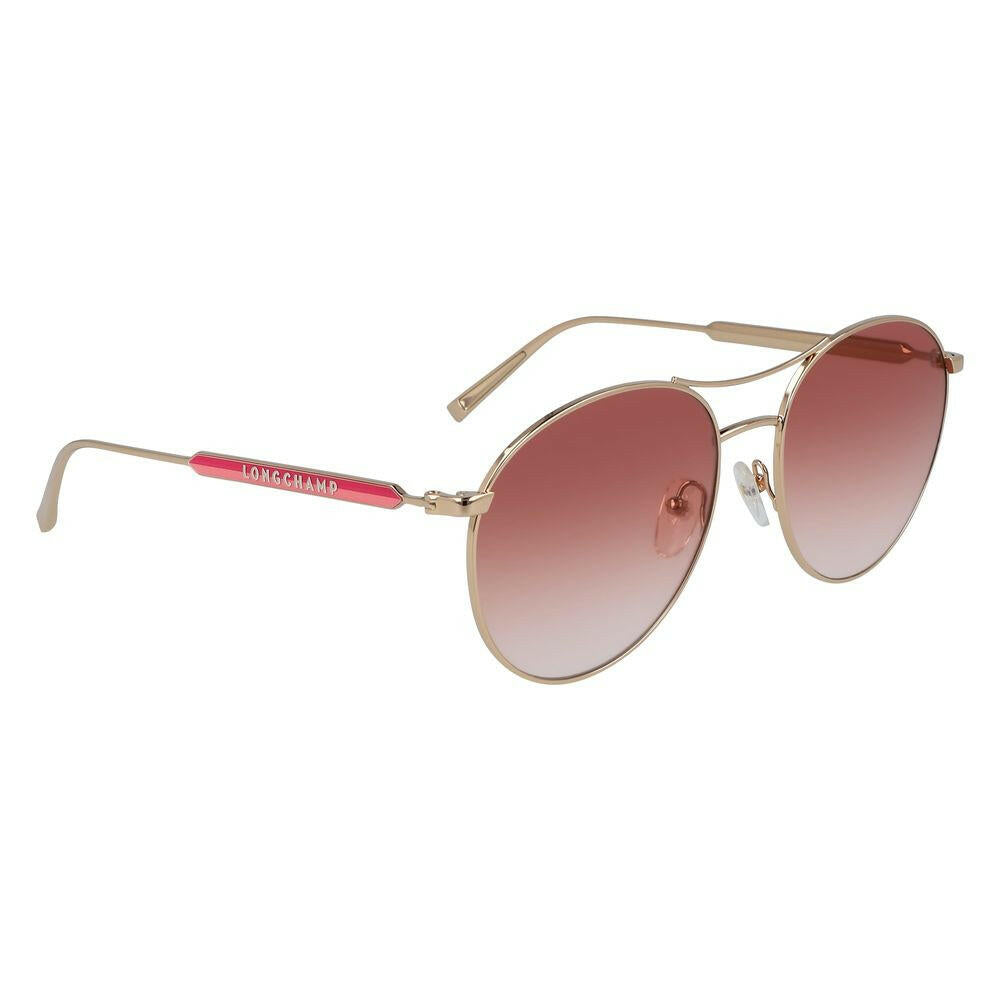 Longchamp Gold Metal Sunglasses.