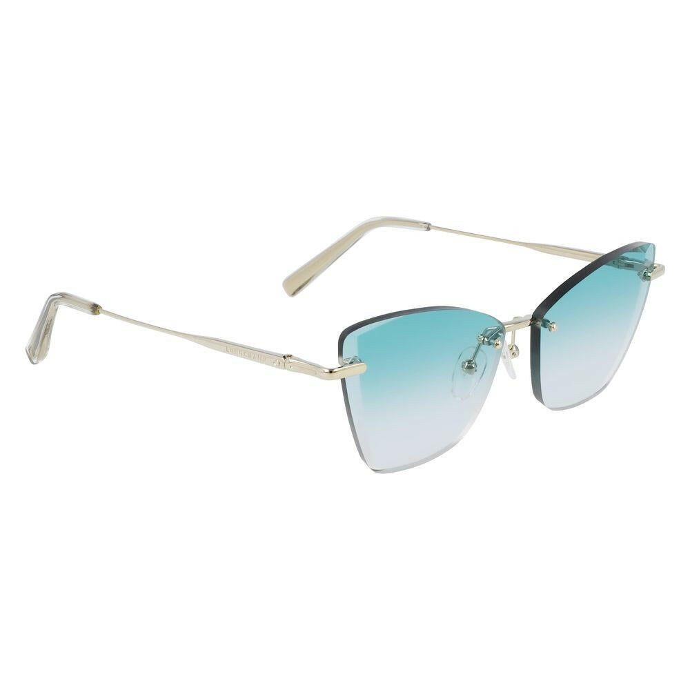 Longchamp Gold Metal Sunglasses.