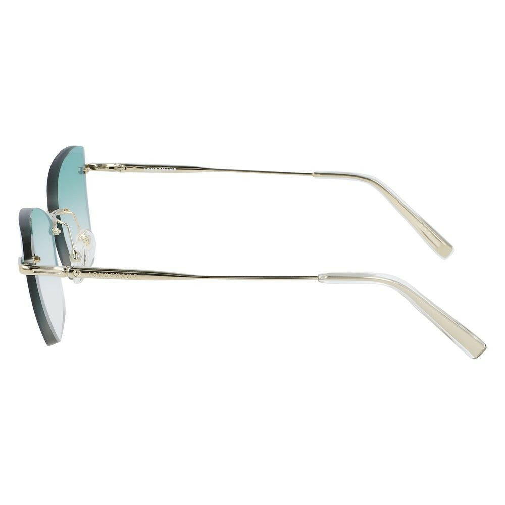 Longchamp Gold Metal Sunglasses.