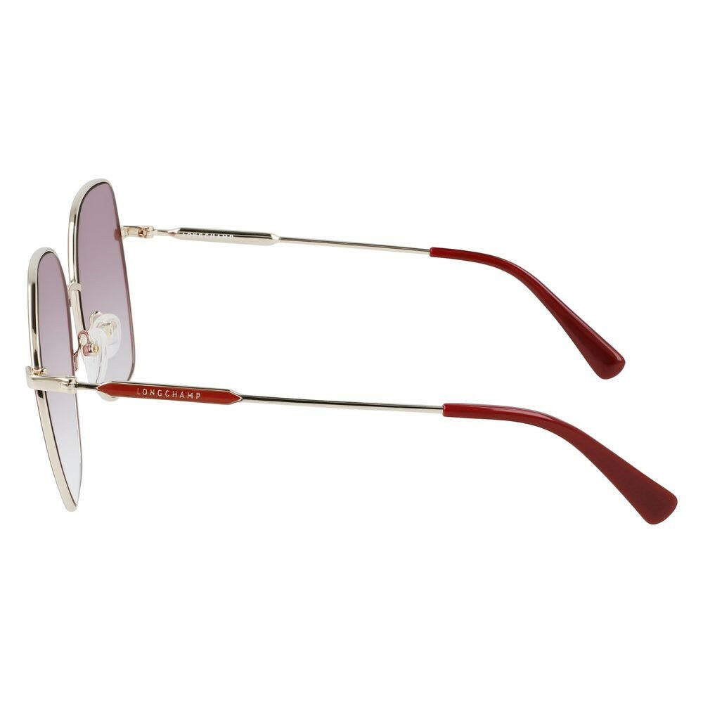 Longchamp Red Metal Sunglasses.