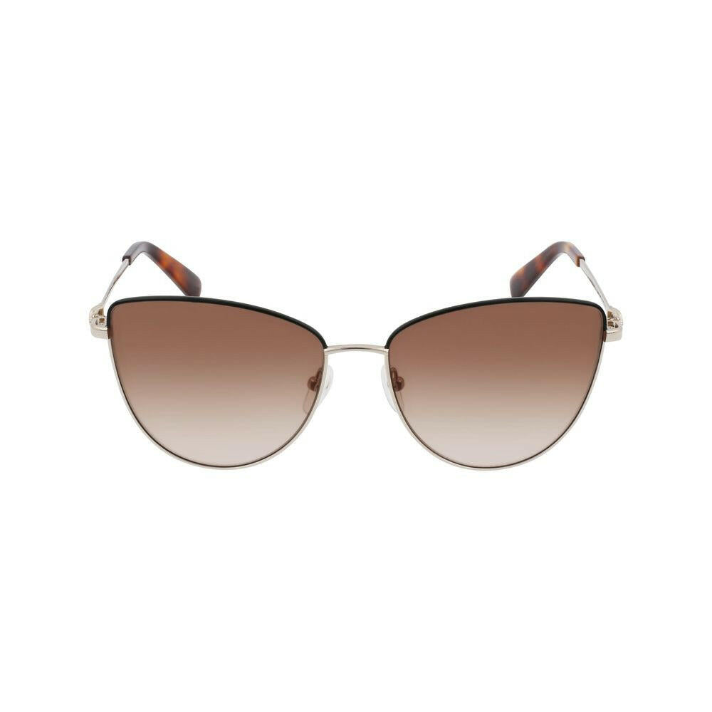 Longchamp Gold Metal Sunglasses.