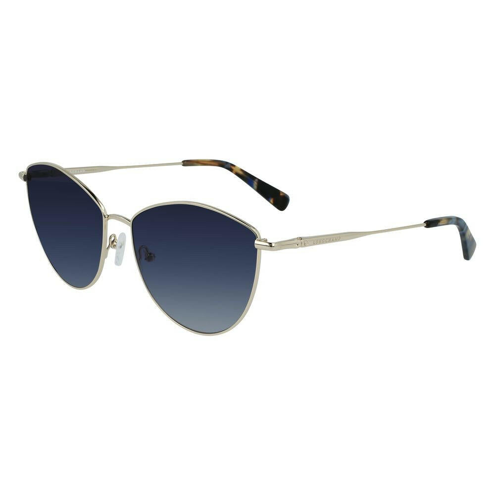 Longchamp Gold Metal Sunglasses.
