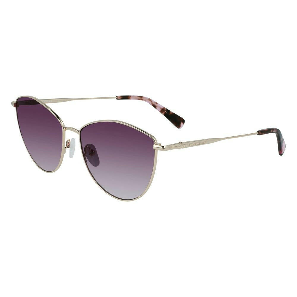 Longchamp Gold Metal Sunglasses.
