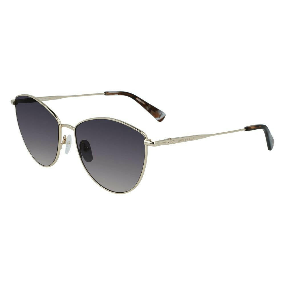 Longchamp Gold Metal Sunglasses.
