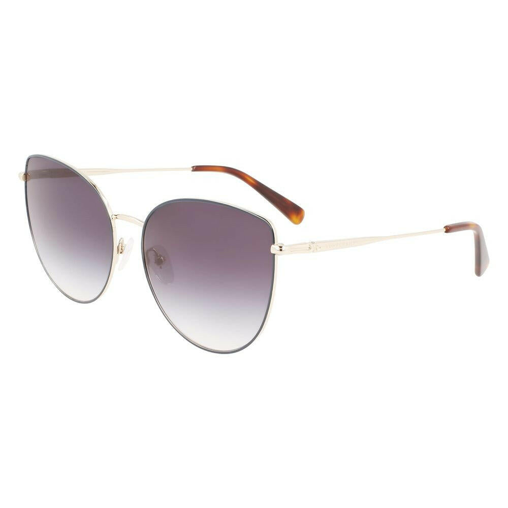 Longchamp Gold Metal Sunglasses.