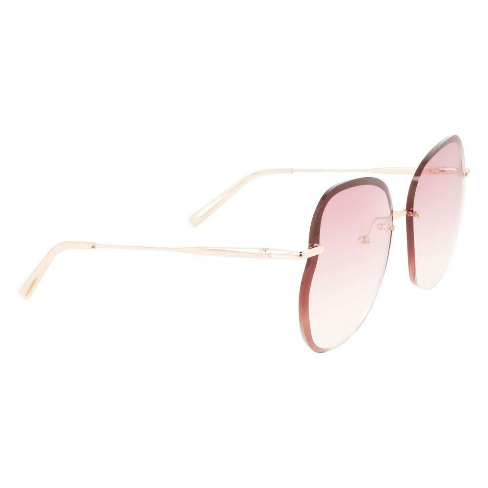 Longchamp Rose Gold Metal Sunglasses.