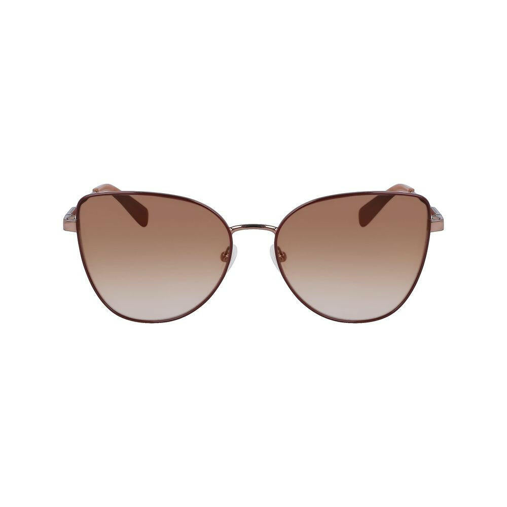 Longchamp Gold Metal Sunglasses.