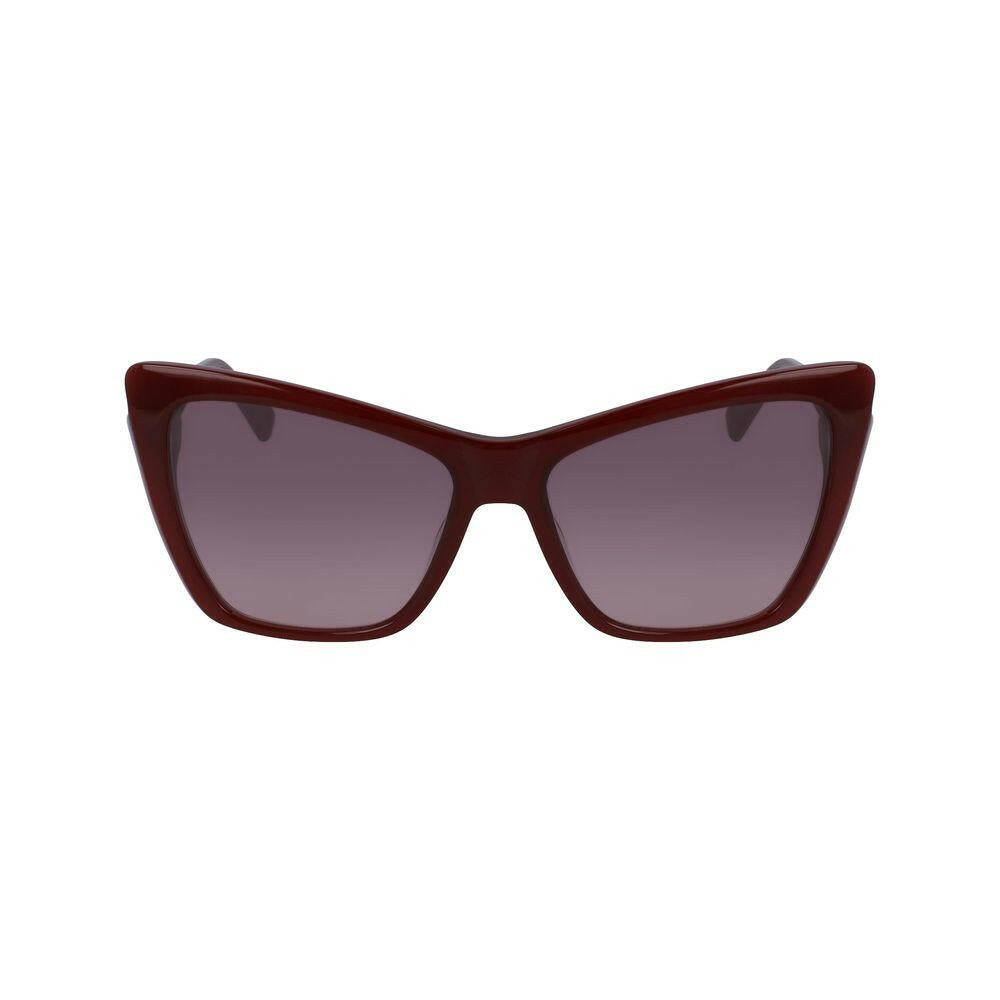Longchamp Red Acetate Sunglasses.