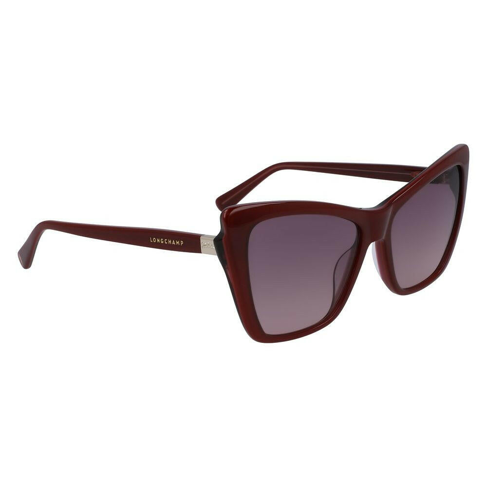 Longchamp Red Acetate Sunglasses.