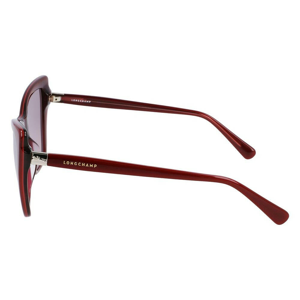 Longchamp Red Acetate Sunglasses.