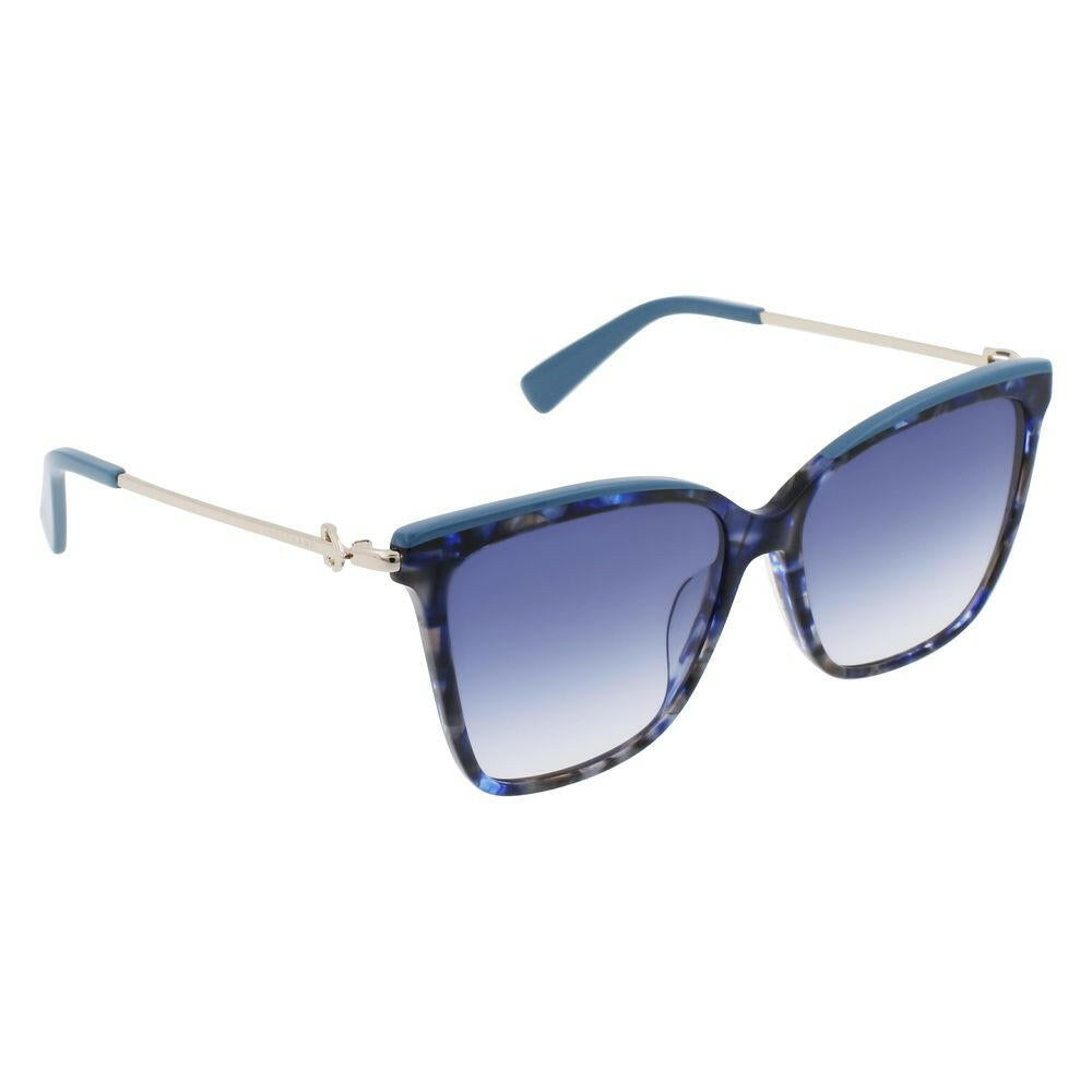 Longchamp Blue Acetate Sunglasses.