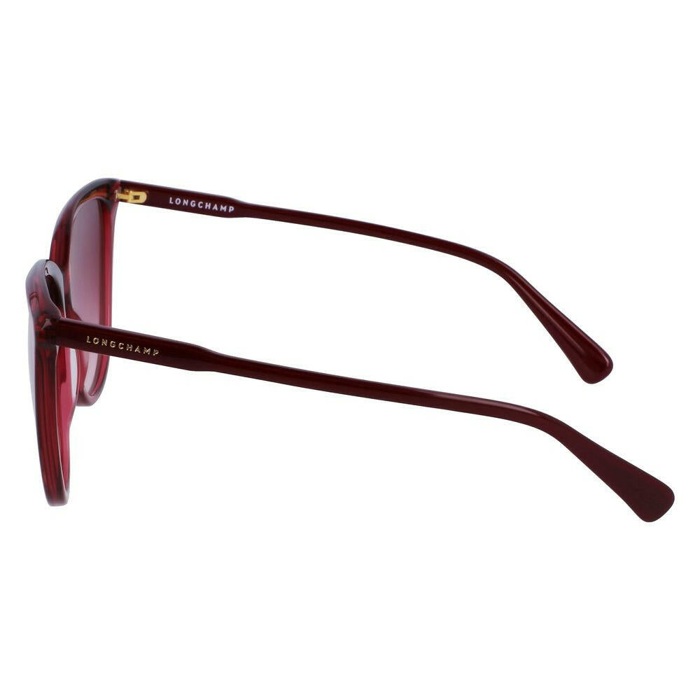Longchamp Red Acetate Sunglasses.